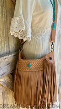 Load image into Gallery viewer, Fringe Leather Boho Bag Gemstone Bag-Apparel & Accessories-Dreamtime Boho -Blush-Dreamtime Boho