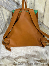 Load image into Gallery viewer, Hand Tooled Leather Backpack Boho Bag - Desert Sun-Handbags, Wallets & Cases-Dreamtime Boho-Dreamtime Boho