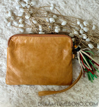 Load image into Gallery viewer, Rainbow Leather Boho Wallet Purse-Handbags, Wallets & Cases-Dreamtime Boho -Tan-Dreamtime Boho