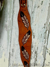 Load image into Gallery viewer, Hand Tooled Buffalo Feather Fringe Boho Bag-Crossbody Bag-Dreamtime Boho-Dreamtime Boho