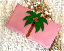Load image into Gallery viewer, Boho Palm Tree Leather Wallet Purse-Handbags, Wallets & Cases-Dreamtime Boho -Pink-Dreamtime Boho