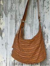 Load image into Gallery viewer, Gypsy Weave Slouch Bag Crossbody Leather Boho Bag-Handbags, Wallets & Cases-Dreamtime Boho -Tan-Dreamtime Boho