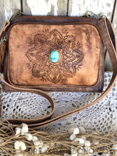 Load image into Gallery viewer, Handcrafted Mandala Crossbody Leather Boho Bag-Handbags, Wallets & Cases-Dreamtime Boho-Dreamtime Boho