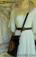 Load image into Gallery viewer, Handcrafted Mandala Leather Crossbody Bag-Crossbody Bag-Dreamtime Boho -Dreamtime Boho