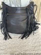 Load image into Gallery viewer, Fringe Leather Boho Bag Gemstone Bag-Apparel & Accessories-Dreamtime Boho -Blush-Dreamtime Boho