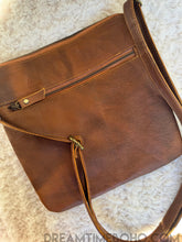 Load image into Gallery viewer, Handmade Leather Boho Crossbody Bag with Gemstone Accent-Handbags, Wallets & Cases-Dreamtime Boho -Dreamtime Boho