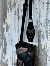 Load image into Gallery viewer, Dragonfly Fringe Crossbody Leather Boho Bag-Handbags, Wallets & Cases-Dreamtime Boho-Black-Dreamtime Boho