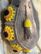 Load image into Gallery viewer, Crochet Sunflower Bag-Apparel & Accessories-Dreamtime Boho -Dreamtime Boho