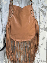 Load image into Gallery viewer, Fringe Crossbody Leather Boho Bag Goddess-Crossbody Bag-Dreamtime Boho-Natural-Dreamtime Boho