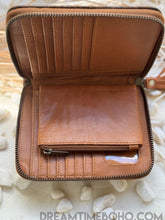 Load image into Gallery viewer, Hand Tooled Turquoise Stone Leather Wallet Purse-Apparel & Accessories-Dreamtime Boho -Dreamtime Boho