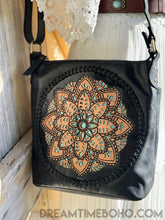 Load image into Gallery viewer, Tooled Mandala Leather Crossbody Boho Bag-Crossbody Bag-Dreamtime Boho -Dreamtime Boho