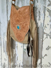 Load image into Gallery viewer, Fringe Crossbody Leather Boho Bag Goddess-Crossbody Bag-Dreamtime Boho-Natural-Dreamtime Boho