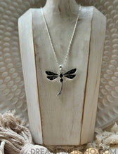 Load image into Gallery viewer, Sterling Silver Dragonfly Pendant Necklace – Black Onyx-Apparel & Accessories-Dreamtime Boho -Dreamtime Boho