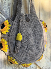 Load image into Gallery viewer, Crochet Sunflower Bag-Apparel & Accessories-Dreamtime Boho -Dreamtime Boho