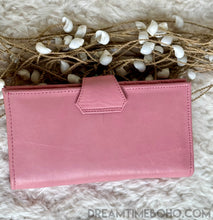 Load image into Gallery viewer, Boho Palm Tree Leather Wallet Purse-Handbags, Wallets & Cases-Dreamtime Boho -Pink-Dreamtime Boho
