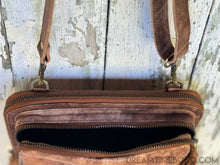 Load image into Gallery viewer, Handcrafted Mandala Crossbody Leather Boho Bag-Handbags, Wallets & Cases-Dreamtime Boho-Dreamtime Boho