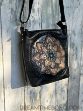 Load image into Gallery viewer, Tooled Mandala Leather Crossbody Boho Bag-Crossbody Bag-Dreamtime Boho -Dreamtime Boho