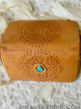 Load image into Gallery viewer, Mandala Leather Boho Wallet Purse Hand Tooled-Leather Wallet-Dreamtime Boho-Tan-Dreamtime Boho