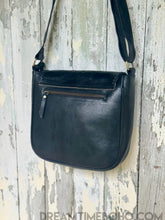 Load image into Gallery viewer, Mandala Leather Crossbody Boho Bag-Handbags, Wallets & Cases-Dreamtime Boho -Black-Dreamtime Boho