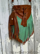 Load image into Gallery viewer, Handcrafted Bohemian Leather Fringe Bag-Handbags-Dreamtime Boho -Dreamtime Boho