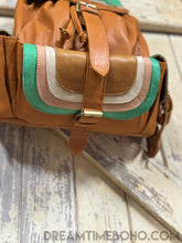 Load image into Gallery viewer, Hand Tooled Leather Backpack Boho Bag - Desert Sun-Handbags, Wallets & Cases-Dreamtime Boho-Dreamtime Boho