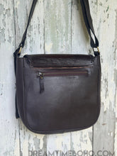 Load image into Gallery viewer, Mandala Leather Crossbody Boho Bag-Handbags, Wallets & Cases-Dreamtime Boho -Black-Dreamtime Boho