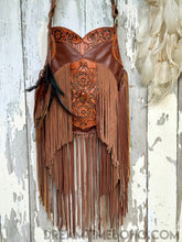 Load image into Gallery viewer, Rustic Meadow Crossbody Leather Fringe Boho Bag-Handbags, Wallets & Cases-Dreamtime Boho -Brown-Dreamtime Boho