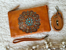 Load image into Gallery viewer, Mandala Crossbody Leather Boho Bag Purse-Dreamtime Boho -Dreamtime Boho