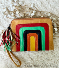 Load image into Gallery viewer, Rainbow Leather Boho Wallet Purse-Handbags, Wallets & Cases-Dreamtime Boho -Tan-Dreamtime Boho
