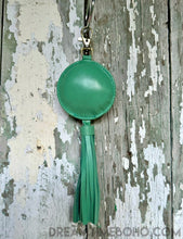 Load image into Gallery viewer, Boho Leather Keychain Boho Bag Charm-Keychain-Dreamtime Boho-Turquoise Hippie Soul-Dreamtime Boho