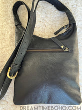 Load image into Gallery viewer, Mandala Hand Tooled Leather Crossbody Bag Black-Handbags, Wallets & Cases-Dreamtime Boho -Black-Dreamtime Boho