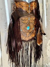 Load image into Gallery viewer, Dragonfly Fringe Crossbody Leather Boho Bag-Handbags, Wallets & Cases-Dreamtime Boho-Black-Dreamtime Boho