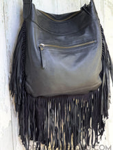 Load image into Gallery viewer, Cactus Desert Sun Leather Crossbody Fringe Boho Bag-Crossbody Bag-Dreamtime Boho -Dreamtime Boho