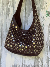 Load image into Gallery viewer, Leather Studded Shoulder Bag – Rock Star Boho Vibes-Apparel & Accessories-Dreamtime Boho -Chocolate-Dreamtime Boho