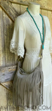 Load image into Gallery viewer, Fringe Suede Leather Crossbody Boho Bag - Grey-Handbags, Wallets & Cases-Dreamtime Boho -Dreamtime Boho
