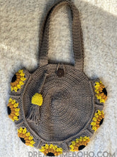 Load image into Gallery viewer, Crochet Sunflower Bag-Apparel & Accessories-Dreamtime Boho -Dreamtime Boho