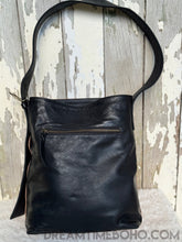 Load image into Gallery viewer, Leather Boho Shoulder Bag - Coastal Palm-Bohemian Necklace-Dreamtime Boho-Dreamtime Boho