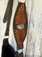 Load image into Gallery viewer, Boho Angel Wings Hand Tooled Leather Crossbody Fringe Bag-Apparel & Accessories-Dreamtime Boho -Dreamtime Boho