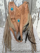 Load image into Gallery viewer, Fringe Crossbody Leather Boho Bag Goddess-Crossbody Bag-Dreamtime Boho-Natural-Dreamtime Boho