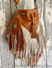 Load image into Gallery viewer, Handcrafted Fringe Crossbody Leather Boho Bag-Crossbody Bag-Dreamtime Boho-Dreamtime Boho