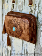 Load image into Gallery viewer, Handcrafted Mandala Crossbody Leather Boho Bag-Handbags, Wallets & Cases-Dreamtime Boho-Dreamtime Boho