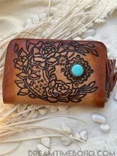 Load image into Gallery viewer, Rustic Moon Hand Tooled Leather Wallet Purse-Apparel & Accessories-Dreamtime Boho -Dreamtime Boho