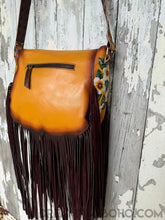 Load image into Gallery viewer, Leather Fringe Boho Bag Handmade Bee Story-Crossbody Bag-Dreamtime Boho -Dreamtime Boho