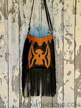 Load image into Gallery viewer, Leather Fringe Crossbody Boho Bag Wild Wanderer-Leather Crossbody Bag-Dreamtime Boho-Dreamtime Boho
