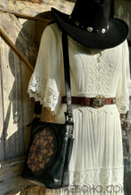 Load image into Gallery viewer, Tooled Mandala Leather Crossbody Boho Bag-Crossbody Bag-Dreamtime Boho -Dreamtime Boho