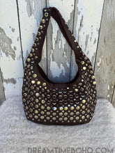 Load image into Gallery viewer, Leather Studded Shoulder Bag – Rock Star Boho Vibes-Apparel & Accessories-Dreamtime Boho -Chocolate-Dreamtime Boho