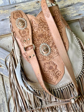 Load image into Gallery viewer, Fringe Crossbody Leather Boho Bag Goddess-Crossbody Bag-Dreamtime Boho-Natural-Dreamtime Boho