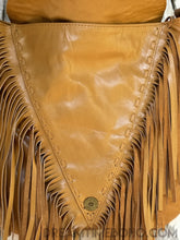 Load image into Gallery viewer, Handcrafted Leather Fringe Boho Bag-Crossbody Bag-Dreamtime Boho-Tan-Dreamtime Boho