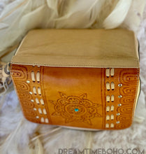 Load image into Gallery viewer, Mandala Handmade Leather Boho Wallet Purse Small-Handbags, Wallets & Cases-Dreamtime Boho -Dreamtime Boho