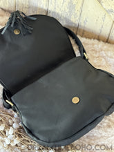 Load image into Gallery viewer, Hand Painted Lotus Flower Suede Leather Bag-Crossbody Bag-Dreamtime Boho-Dreamtime Boho